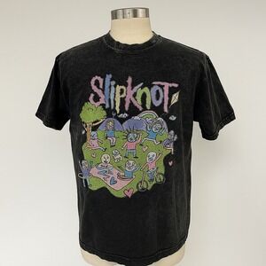 Slipknot Shirt Mens Large Graphic Band Tee Cartoon Pastel Metal Music Funny